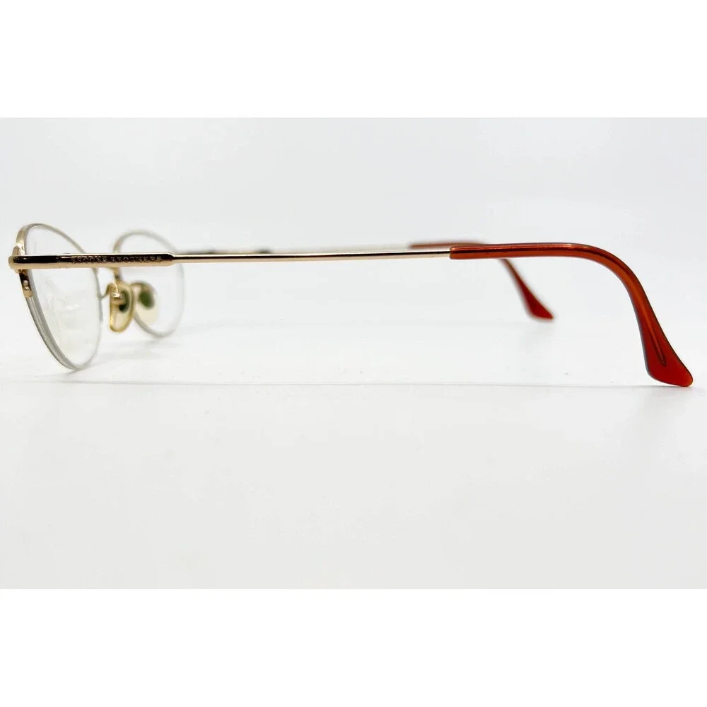 Brooks Brothers Eyeglasses Womens Gold Half Rim BB211 1001 49-19-135 Italy 49mm